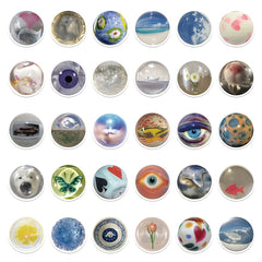 60 Waterproof DIY Stickers for Laptop or Phone Case with Beads