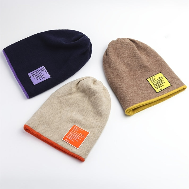 Classic Chunky Knit Beanie Hat Unisex Snow Ski Skull Cap