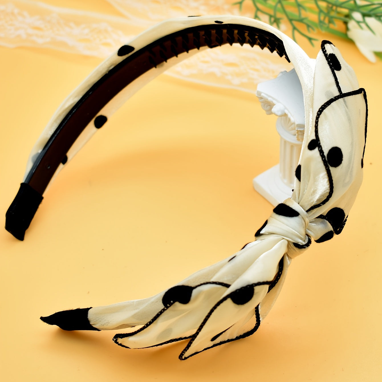 Bow Mesh Dot Headband Women's Sweet Hairband Hair Accessories