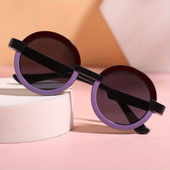 Kids UV Protection Round Frame Dual Gradient Sunglasses