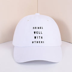 Letters Embroidery Baseball Cap Outdoor Adjustable Hat For Women