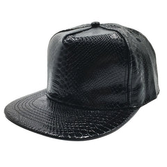 Solid PU Leather Hip hop Baseball Cap Men Street Dancing Cap