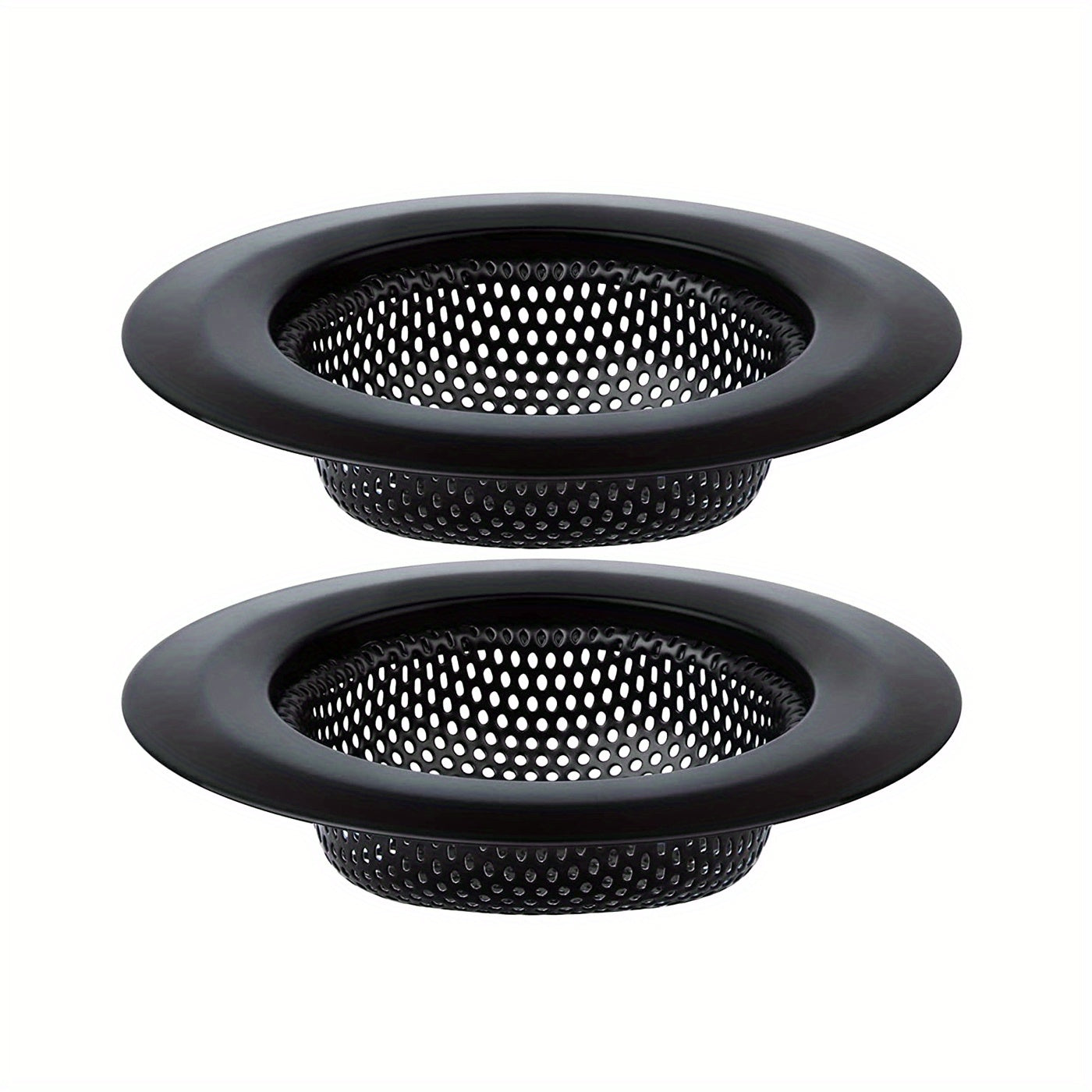 2pcs Kitchen Sink Strainer Stainless Steel Large Wide Rim Food Catcher