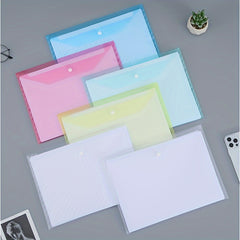 Thickened A4 File Bag Snap Button Storage Test Paper Bag Transparent File Bag