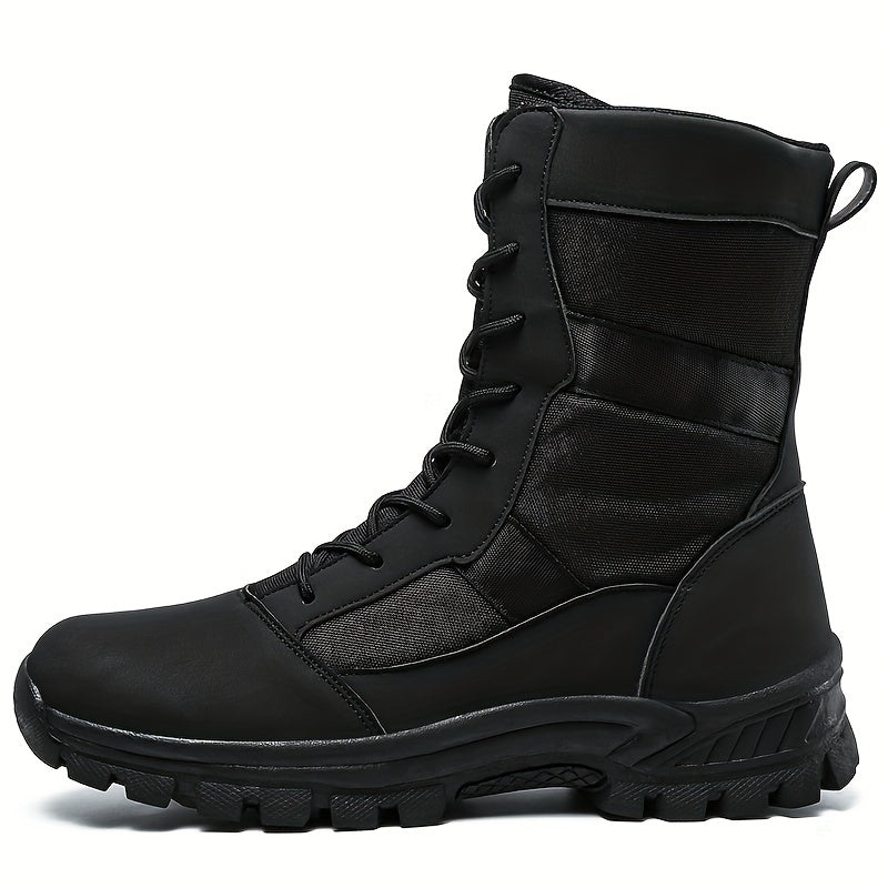 Men's Combat High Boots Non Slip Lace Up Hiking Shoes