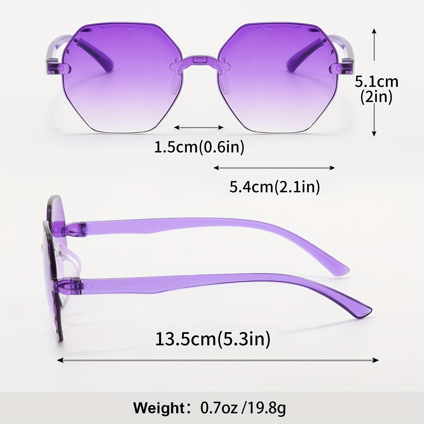 3 Pack Love Heart Colorful Sunglasses