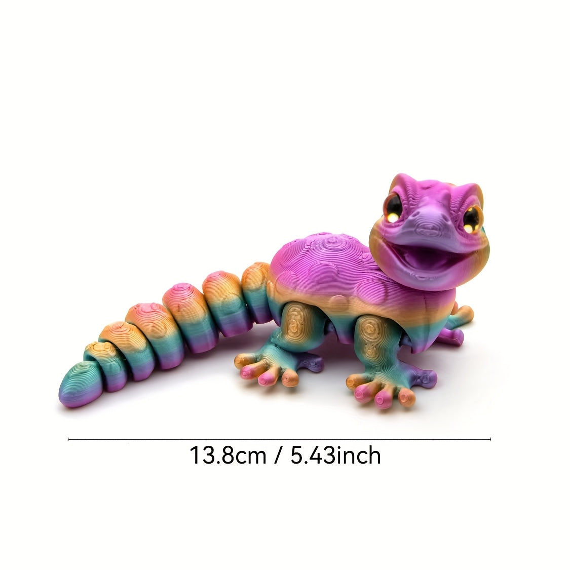 Colorful Lizard Figurines with Articulated Joints - Office Desk Decor