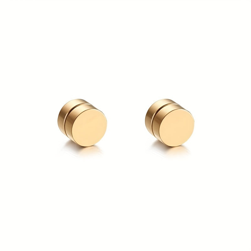 Men's Stainless Steel Magnetic Ear Clip Earrings