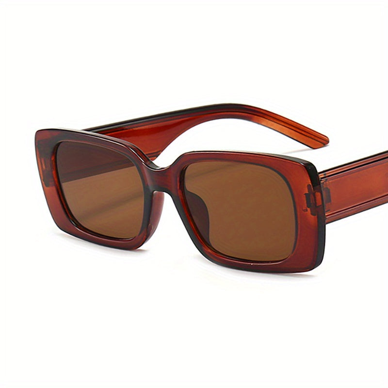 Vintage Rectangle Frame Sunglasses UV Protection
