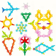 290pcs 3D Plum Blossom Building Blocks Snowflake Puzzle DIY Gift