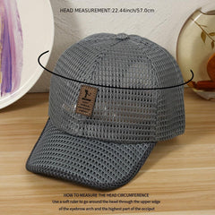 Summer Mesh Breathable Baseball Cap Sport Trucker Hat Quick Dry Full Mesh