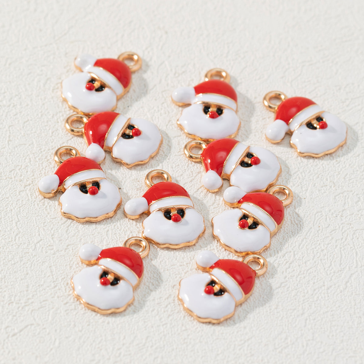 10pcs Santa Claus Alloy Pendant Christmas Style Accessories