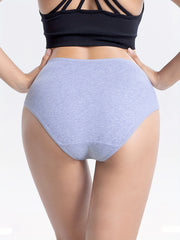 6pcs Comfy Solid Briefs Stretchy Intimates Panties