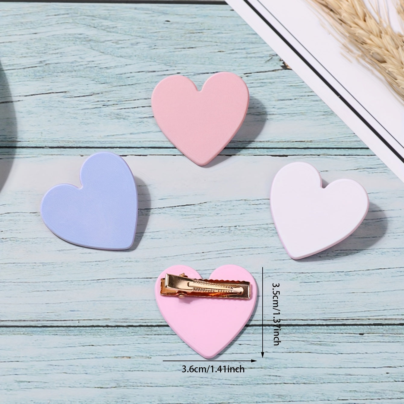 Macaroon Hair Clip Heart Shaped Duck Billed Clip Sweet Hair Accessories