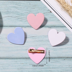 Macaroon Hair Clip Heart Shaped Duck Billed Clip Sweet Hair Accessories
