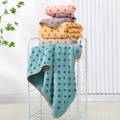 Polka Dot Microfiber Towel Set, 2pcs, Soft & Absorbent