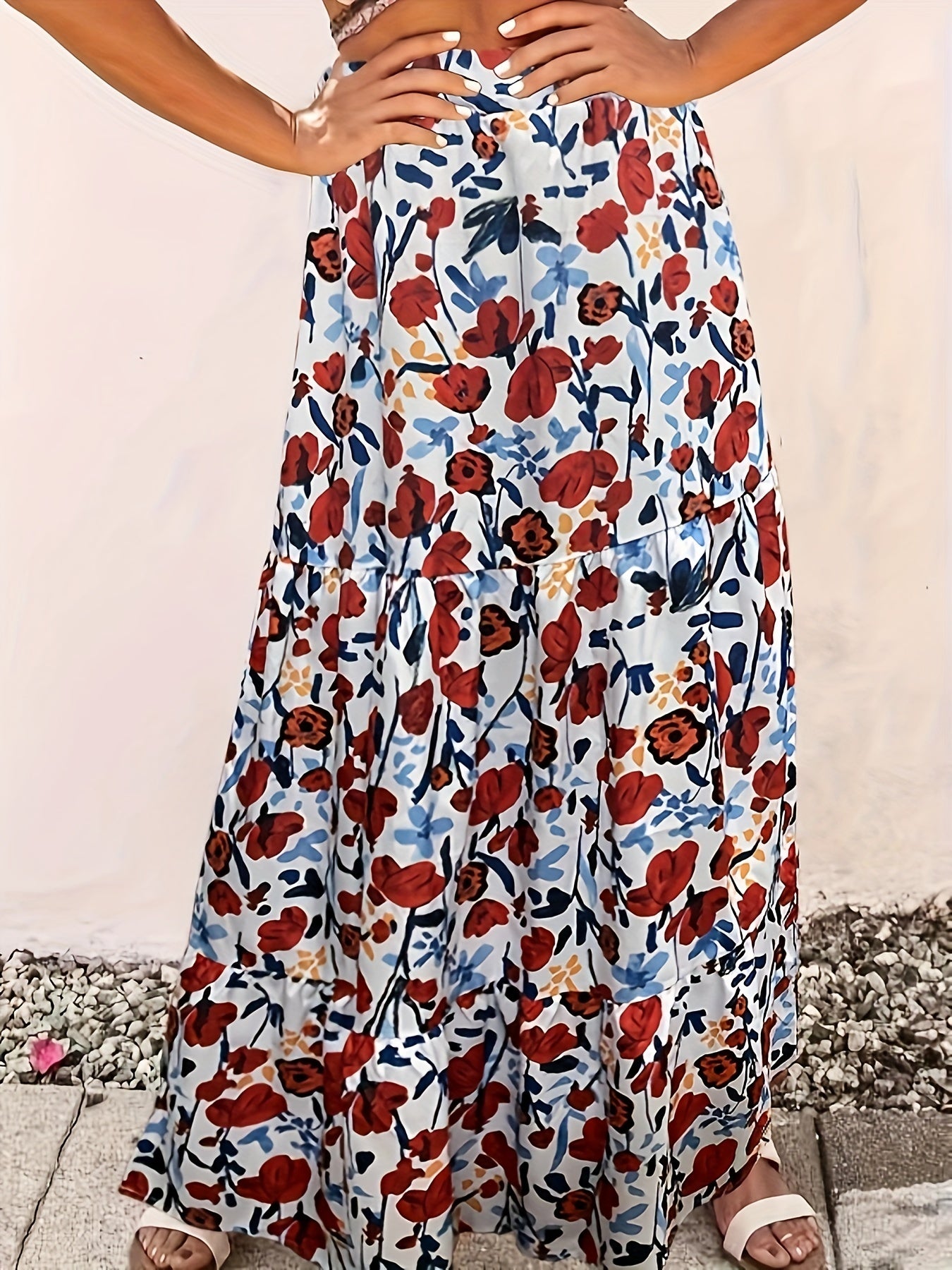  Women's Boho Smock Maxi Skirt