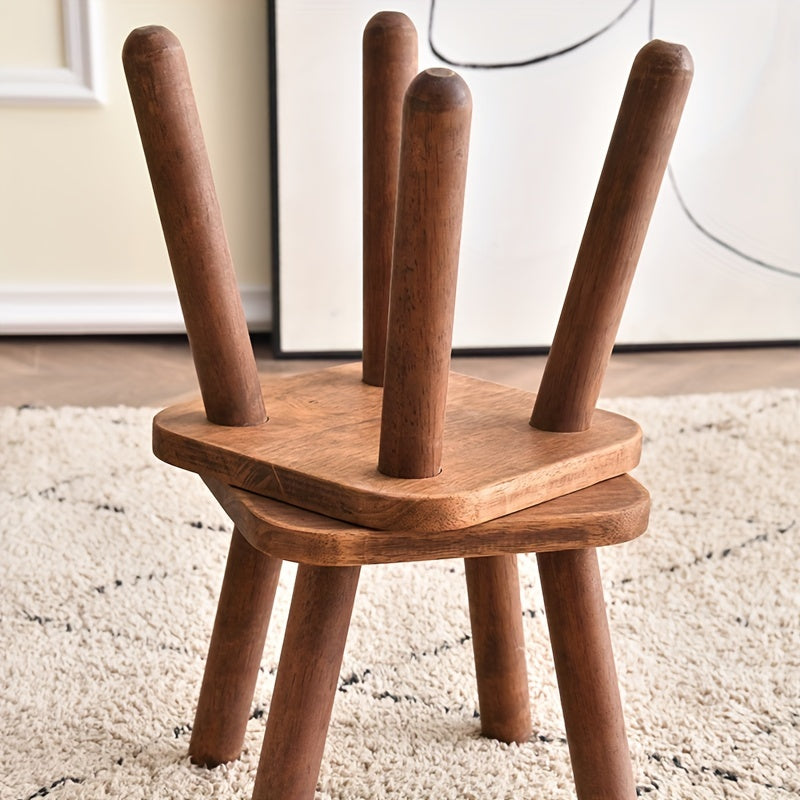 Solid Wood Shoe Changing Stool for Living Room Entrance Bathroom Bedroom