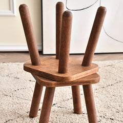Solid Wood Shoe Changing Stool for Living Room Entrance Bathroom Bedroom