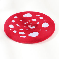 Women's Woolen Mushroom Beret Hat Embroidered Painter Hat