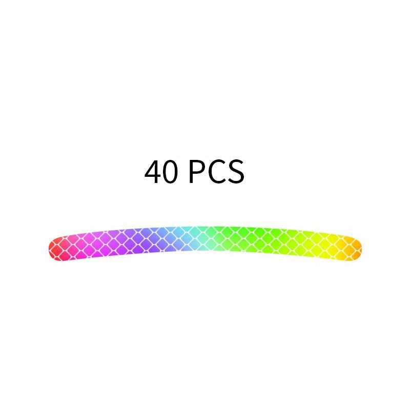 40pcs Car Wheel Hub Reflective Sticker Rim Strips Night Driving Luminous Sticker