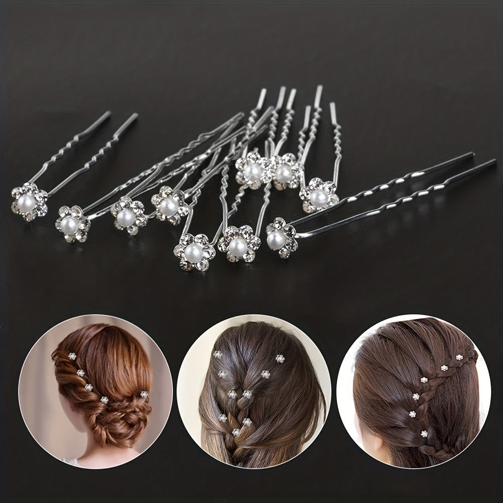 Rhinestone Hair Pins Bridal Wedding Hairpin Hair Accessories For Women