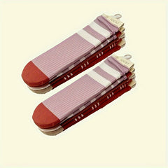 3 Pairs Striped Floor Socks Warm Mid Tube Women's Stockings