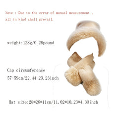 Winter Warm Plush Hat Scarf Set for Women