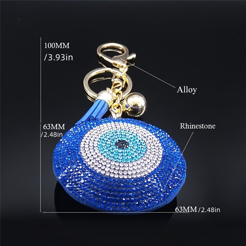 Vintage Turkey Crystal Keychain Bag Charm