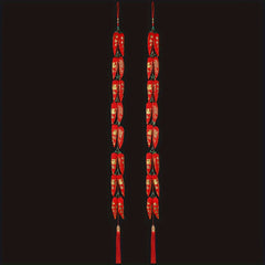 Chinese Year Lucky Ornament Bag with Tassel Couplet