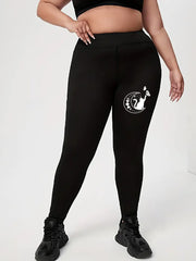  Cat & Butterfly Print High Rise Yoga Leggings