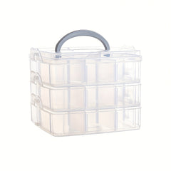 Plastic Jewelry Box Craft Storage Box 18 Grids