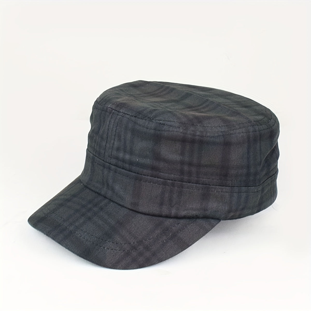 Plaid Sunshade Baseball Cap for Men Women