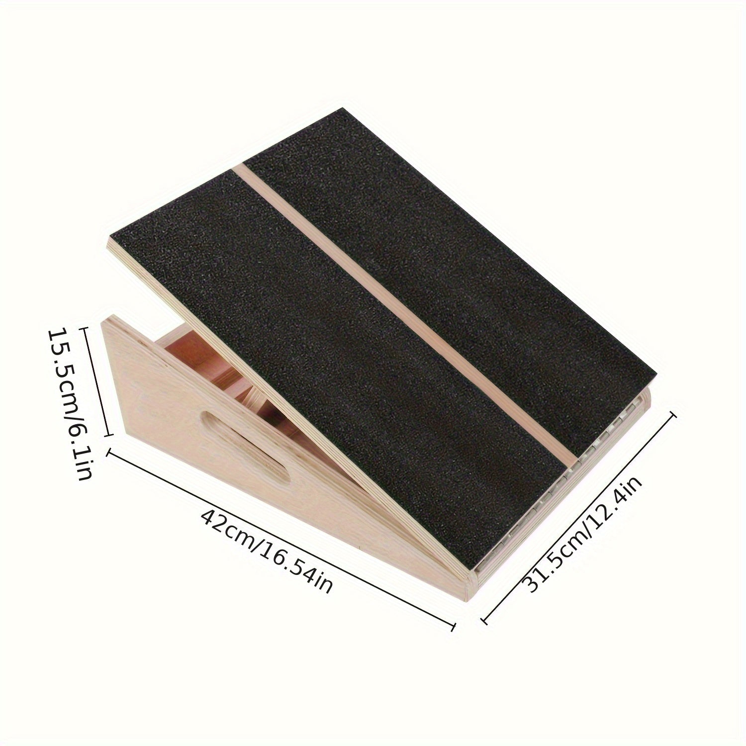 Wooden Fitness Stretching Board with Adjustable Levels 42x31x5in