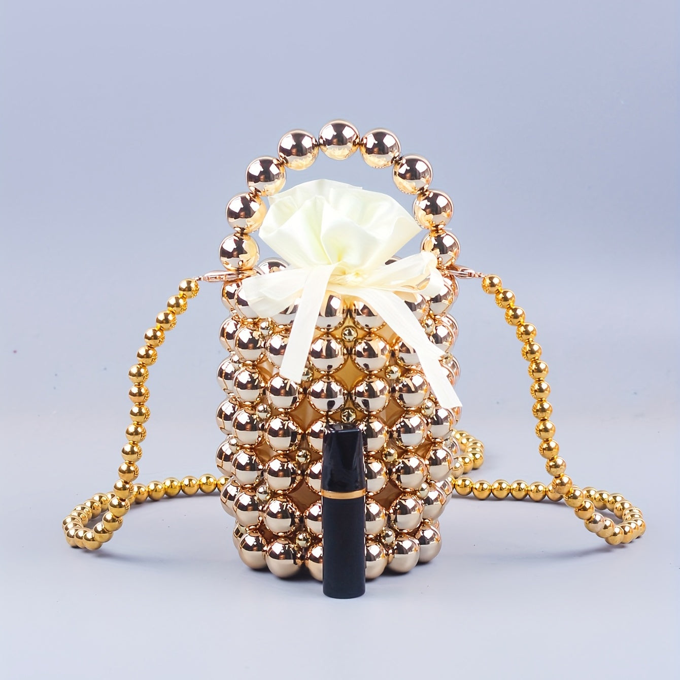 Golden Bucket Round Bag Acrylic Evening Bag