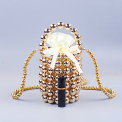 Golden Bucket Round Bag Acrylic Evening Bag