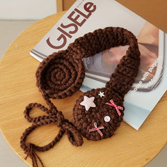 Women's Star & Bow Ear Warmers Winter Thermal Adjustable Headband
