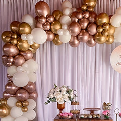 120pcs Rose Golden Balloons Party Event Wedding Decoration