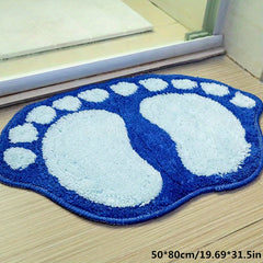 Cartoon Feet Doormat Soft Plush Area Rug Non Slip Absorbent Bathroom Bedroom Rug