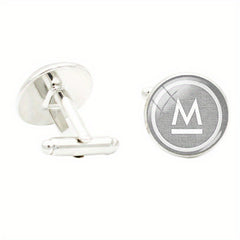 M Glass Gem Cufflinks for Men Suit Shirt Business Cuff Link Jewelry