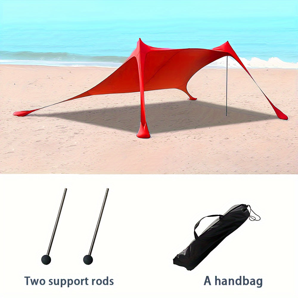 Portable Beach Tent Easy Install Waterproof Outdoor Camping Seaside Sunshade