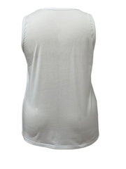  Tropical Slogan Print Tank Top Womens Casual Round Neck Stretch