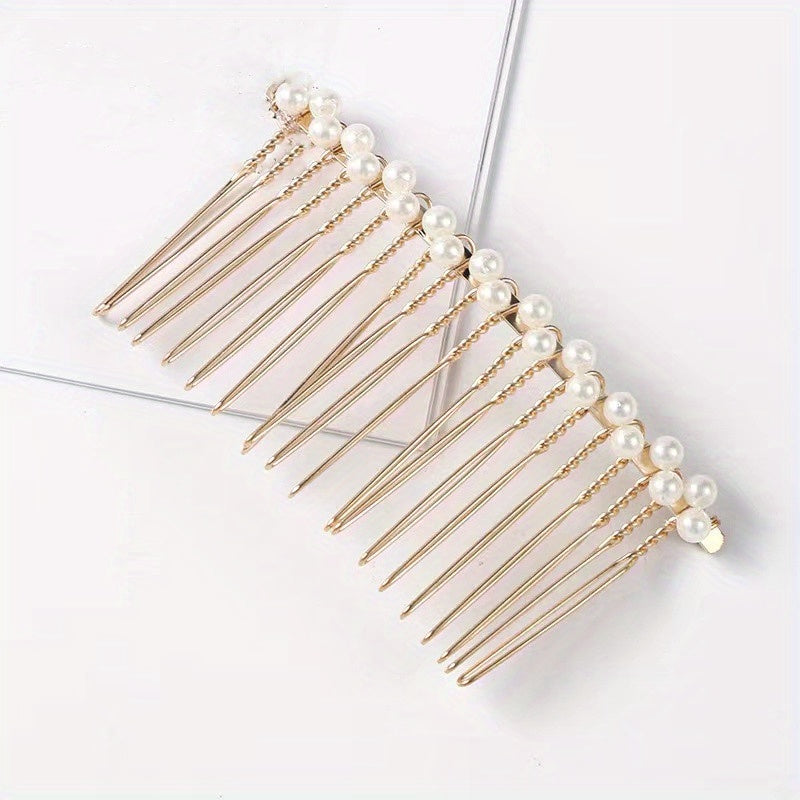 Pearl Hair Comb Bridal Braiding Head Jewelry Hair Accessories