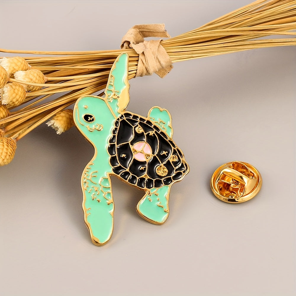 Cartoon Turtle Brooch For Men Creative Pins