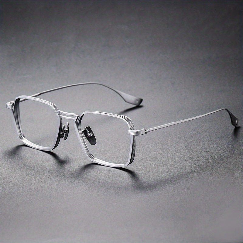 Anti Light Glasses Men's Square Frame Glasses Casual Reading Glasses