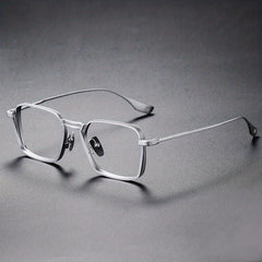 Anti Light Glasses Men's Square Frame Glasses Casual Reading Glasses