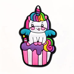 10Pcs Rainbow Horse Shoe Charms Shoe Decoration Cartoon Charms