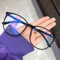 Round Frame Casual Clear Eyeglasses Light Blocking TV Gaming Glasses