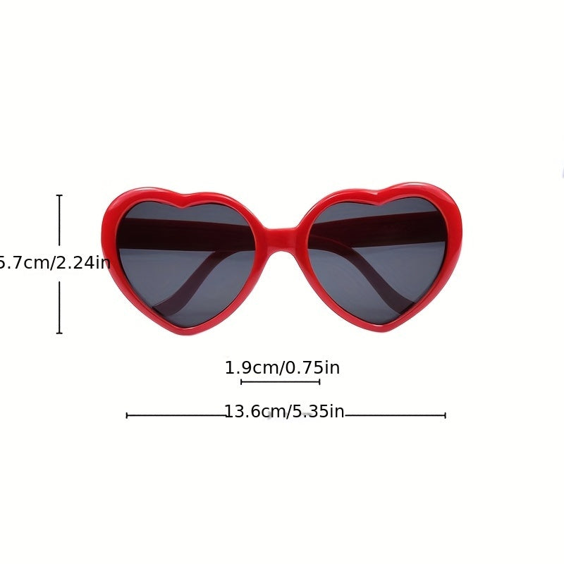 Men's Oversized Heart Sunglasses Retro Decorative Glasses