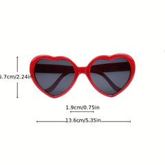 Men's Oversized Heart Sunglasses Retro Decorative Glasses